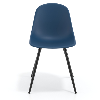 silla confidente azul 4 patas plastico sin brazos 6
