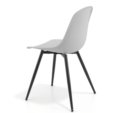 silla confidente negra gris claro 4 patas plastico sin brazos 5