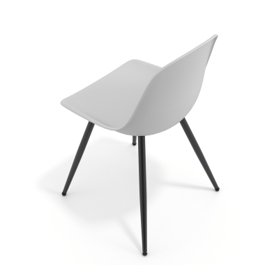 silla confidente negra gris claro 4 patas plastico sin brazos 7