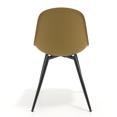 silla confidente negra mostaza 4 patas plastico sin brazos 4