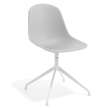 silla de reuniones gris claro base piramide plastico sin brazos 1