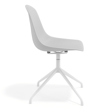 silla de reuniones blanca gris claro base piramide plastico sin brazos 3