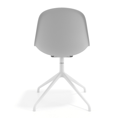 silla de reuniones gris claro base piramide plastico sin brazos 4