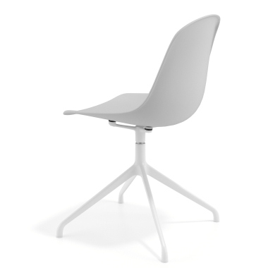 silla de reuniones blanca gris claro base piramide plastico sin brazos 5