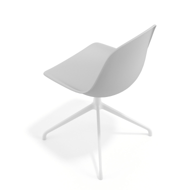 silla de reuniones blanca gris claro base piramide plastico sin brazos 7