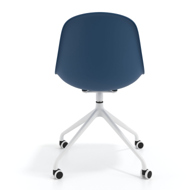 silla de reuniones blanca azul con ruedas plastico sin brazos 4