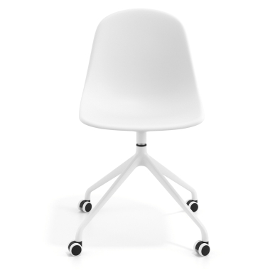 silla de reuniones blanca blanco con ruedas plastico sin brazos 6