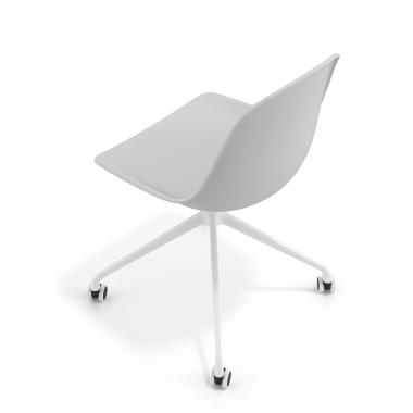 silla de reuniones blanca gris claro con ruedas plastico sin brazos 7