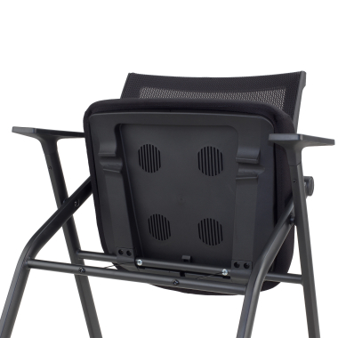 silla con pala negro 4 patas malla brazos fijos 12
