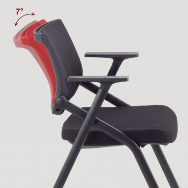 silla con pala negro 4 patas malla brazos fijos 4