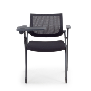 silla con pala negro con pala de escritura malla brazos fijos 3