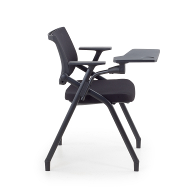 silla con pala negro con pala de escritura malla brazos fijos 4