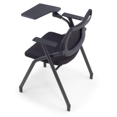 silla con pala negro con pala de escritura malla brazos fijos 14