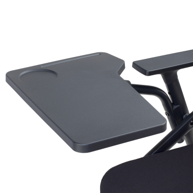 silla con pala negro con pala de escritura malla brazos fijos 11