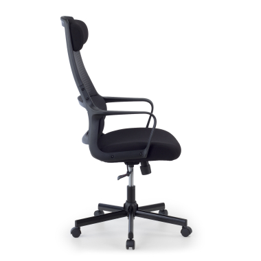 silla teletrabajo negro venus malla brazos fijos soporte lumbar reposacabezas 4