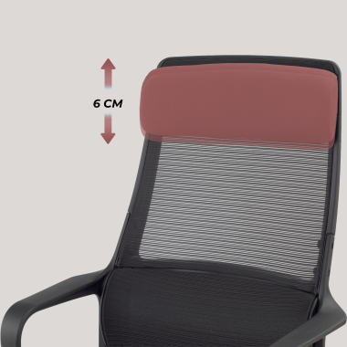 silla teletrabajo negro venus malla brazos fijos soporte lumbar reposacabezas 7