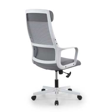 silla teletrabajo blanco gris venus malla brazos fijos soporte lumbar reposacabezas 11