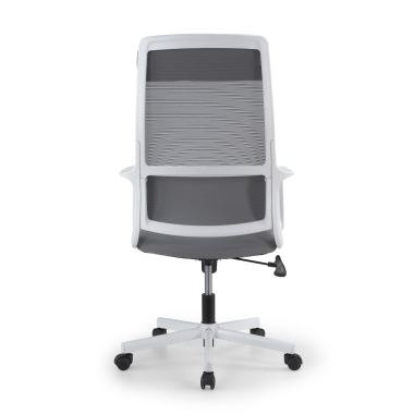 silla teletrabajo blanco gris venus malla brazos fijos soporte lumbar reposacabezas 14