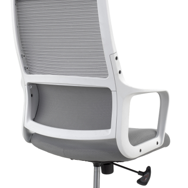 silla teletrabajo blanco gris venus malla brazos fijos soporte lumbar reposacabezas 5