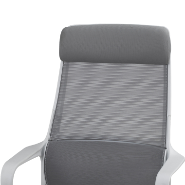 silla teletrabajo blanco gris venus malla brazos fijos soporte lumbar reposacabezas 12