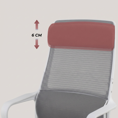 silla teletrabajo blanco gris venus malla brazos fijos soporte lumbar reposacabezas 7