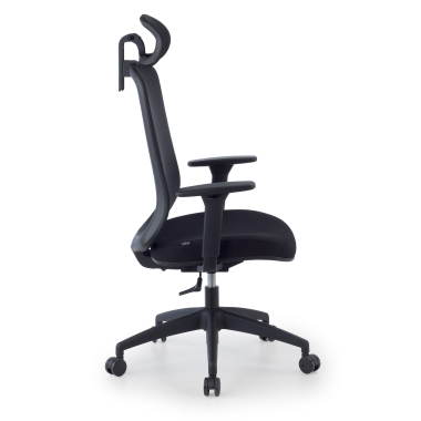 silla teletrabajo negro task malla brazos regulables 1d soporte lumbar reposacabezas 9