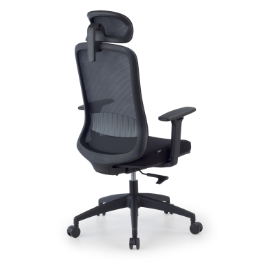 silla teletrabajo negro task malla brazos regulables 1d soporte lumbar reposacabezas 10