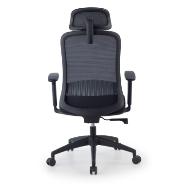 silla teletrabajo negro task malla brazos regulables 1d soporte lumbar reposacabezas 11