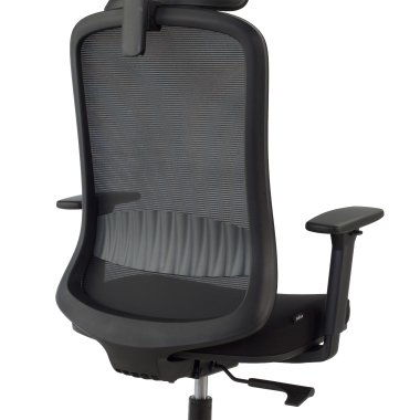 silla teletrabajo negro task malla brazos regulables 1d soporte lumbar reposacabezas 4