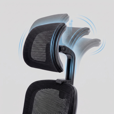 silla teletrabajo negro task malla brazos regulables 1d soporte lumbar reposacabezas 7