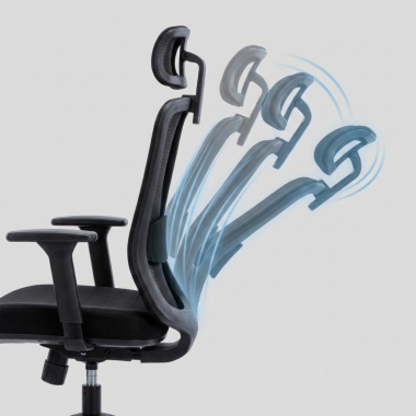 silla teletrabajo negro task malla brazos regulables 1d soporte lumbar reposacabezas 5
