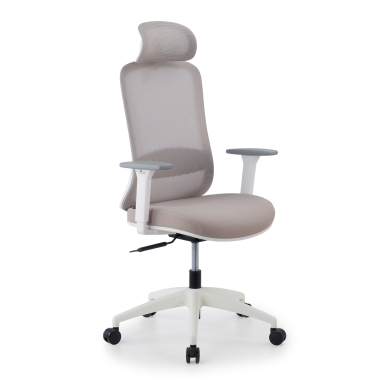 silla teletrabajo beige task malla brazos regulables 1d soporte lumbar reposacabezas 1