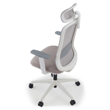 silla teletrabajo beige task malla brazos regulables 1d soporte lumbar reposacabezas 11
