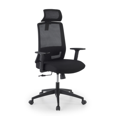 silla teletrabajo negro aria malla brazos regulables 1d soporte lumbar reposacabezas 1