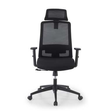 silla teletrabajo negro aria malla brazos regulables 1d soporte lumbar reposacabezas 3