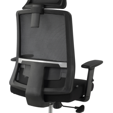 silla teletrabajo negro aria malla brazos regulables 1d soporte lumbar reposacabezas 5
