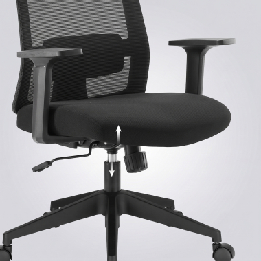 silla teletrabajo negro aria malla brazos regulables 1d soporte lumbar reposacabezas 16