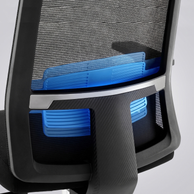 silla teletrabajo negro aria malla brazos regulables 1d soporte lumbar reposacabezas 10