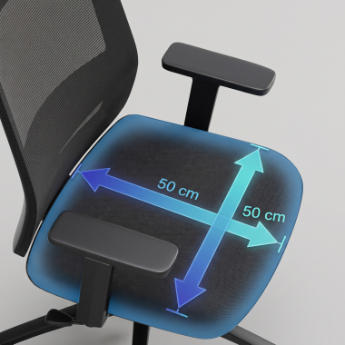silla teletrabajo negro aria malla brazos regulables 1d soporte lumbar reposacabezas 11