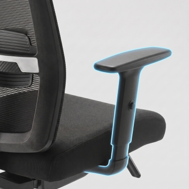silla teletrabajo negro aria malla brazos regulables 1d soporte lumbar reposacabezas 9