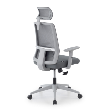 silla teletrabajo blanco gris aria malla brazos regulables 1d soporte lumbar reposacabezas 13
