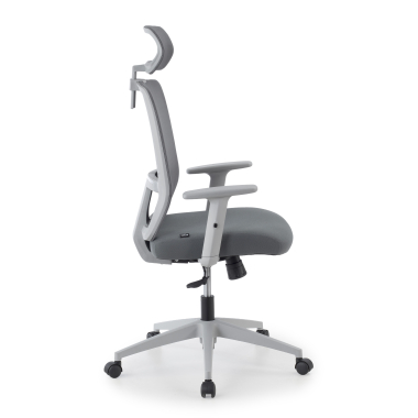 silla teletrabajo blanco gris aria malla brazos regulables 1d soporte lumbar reposacabezas 7