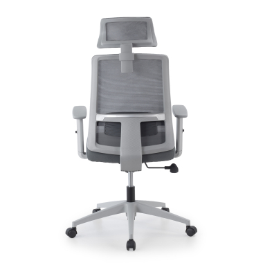 silla teletrabajo blanco gris aria malla brazos regulables 1d soporte lumbar reposacabezas 5