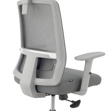 silla teletrabajo blanco gris aria malla brazos regulables 1d soporte lumbar reposacabezas 4