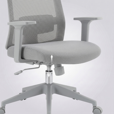 silla teletrabajo blanco gris aria malla brazos regulables 1d soporte lumbar reposacabezas 16