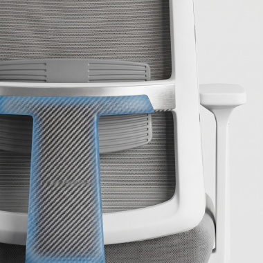 silla teletrabajo blanco gris aria malla brazos regulables 1d soporte lumbar reposacabezas 6