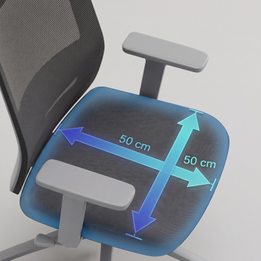 silla teletrabajo blanco gris aria malla brazos regulables 1d soporte lumbar reposacabezas 9