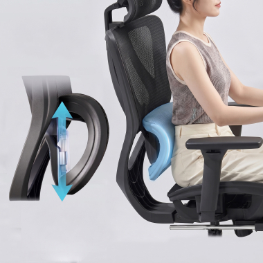 silla de oficina negro sion malla brazos moviles reposacabezas reposapies extensible 9