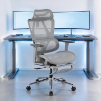 Silla de escritorio ergonomica Sion, reposapies extraible