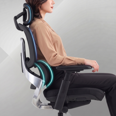 silla ergonomica negro silla ergonomica zenpro aluminio malla brazos regulables 4d doble soporte lumbar reposacabezas 6